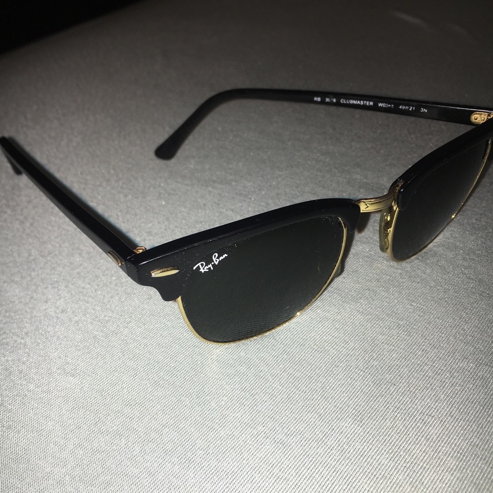 Black rayban ray ban clubmaster sunglasses